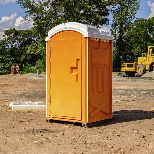 how often are the porta potties cleaned and serviced during a rental period in Auburn Lake Trails CA